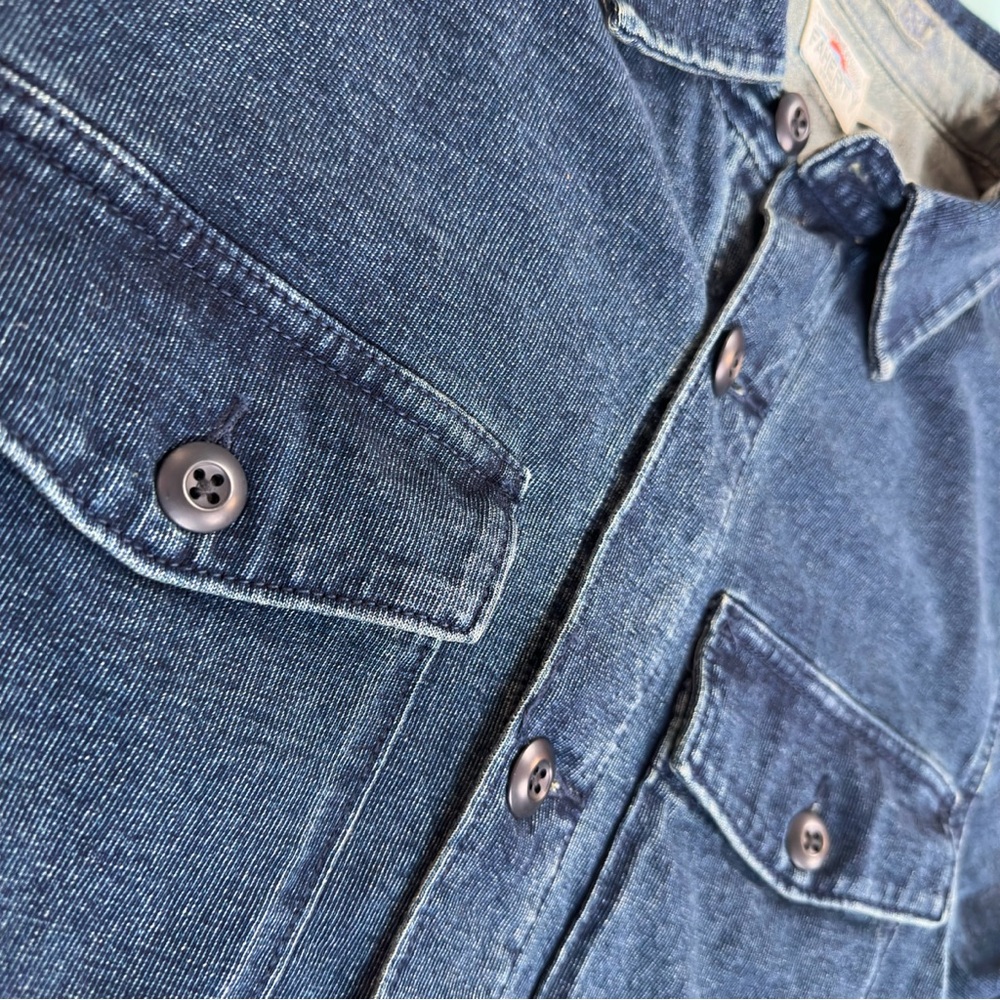 Faherty Dark Denim Overshirt Jacket Small
